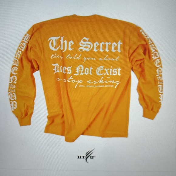 HTFU MENS MUSTARD YELLOW LONG SLEEVE TEE SIZE LARGE - Picture 12 of 12